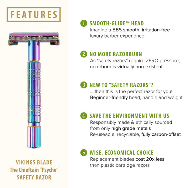 The Chieftain PSYCHE Safety Razor – Vikings Blade