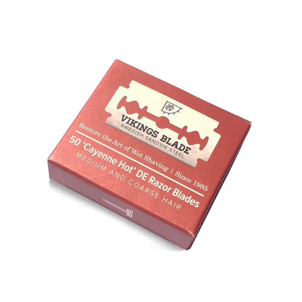 50 "Cayenne Hot" Swedish Steel Double Edge Razor Blades