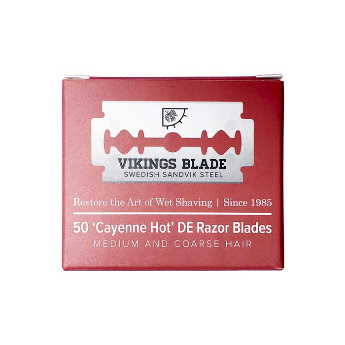 50 "Cayenne Hot" Swedish Steel Double Edge Razor Blades