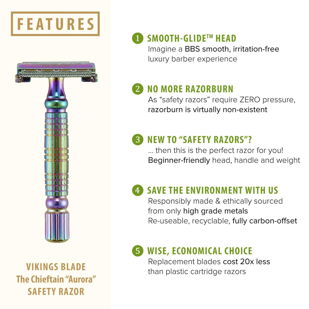 The Chieftain AURORA Safety Razor