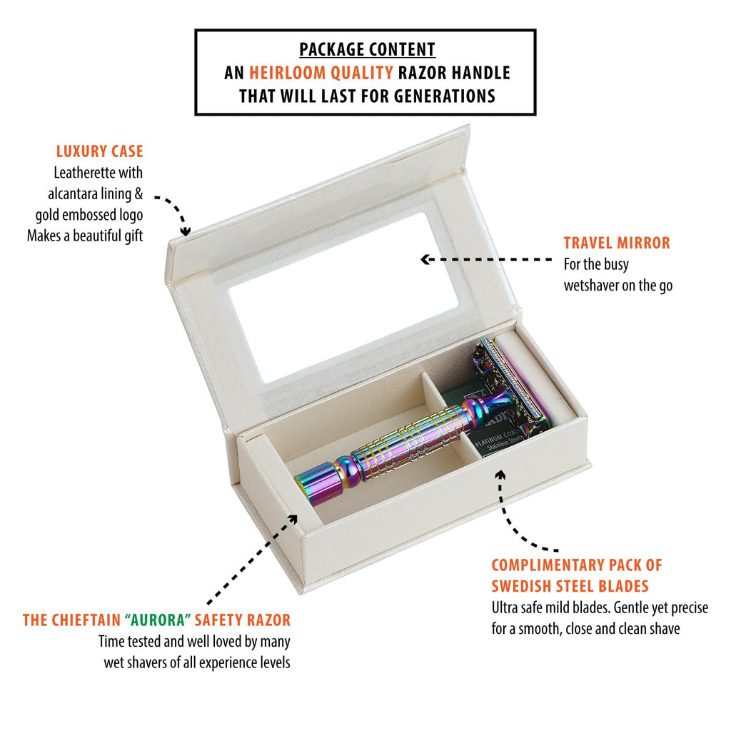 The Chieftain AURORA Safety Razor