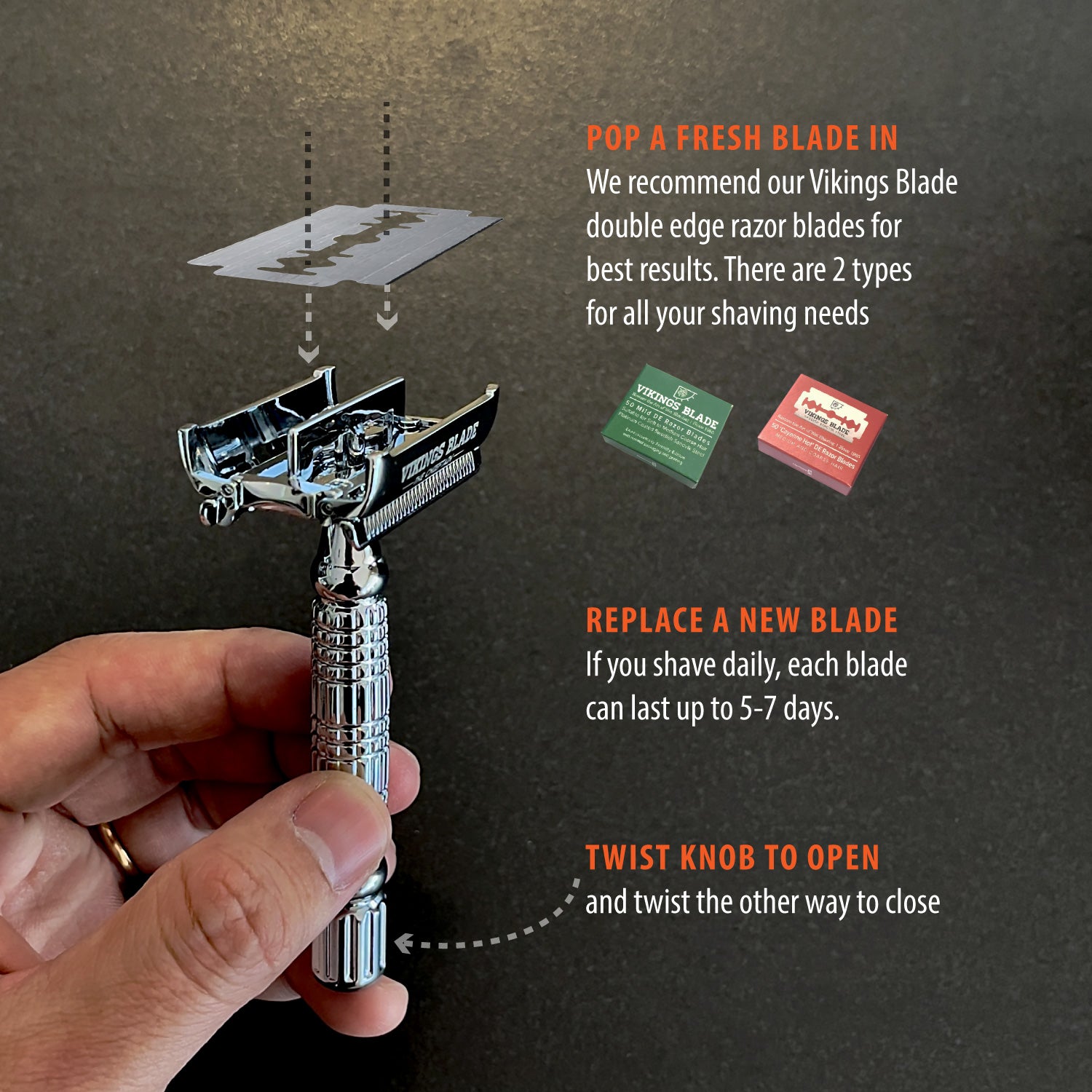 The Chieftain Safety Razor – Vikings Blade